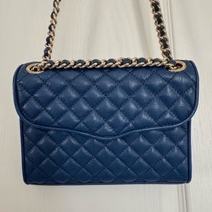 Rebecca Minkoff Quilted Blue Chain Shoulder Bag
